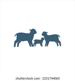 sheep logo design template , inspiration logo design.  
