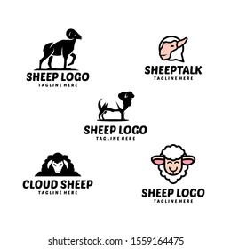Sheep Logo Design Vector Template