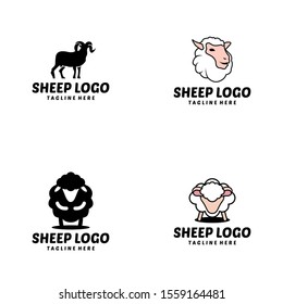 Sheep Logo Design Vector Template