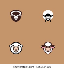Sheep Logo Design Vector Template