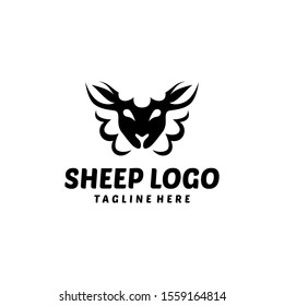 Sheep Logo Design Vector Template