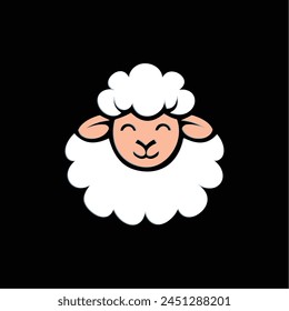 sheep logo design vector template