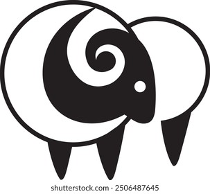 Sheep logo icon design, symbol, vector file 