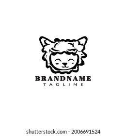sheep logo icon design template modern vector illustration