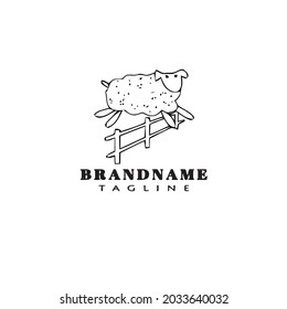 plantilla de diseño de icono de logotipo de oveja ilustración vectorial moderna