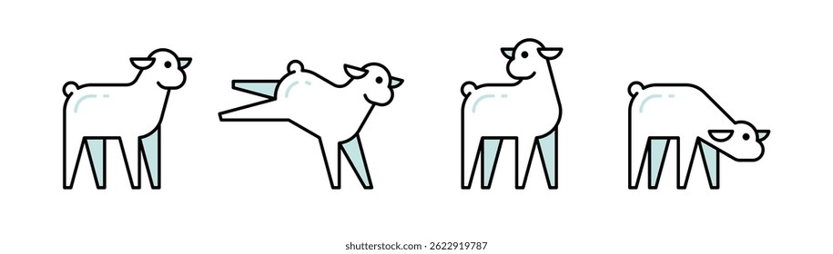 Sheep Logo. Icon design. Template elements