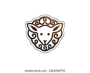 sheep logo icon design vector