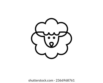 sheep logo icon design vector