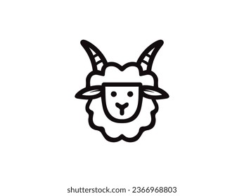 sheep logo icon design vector