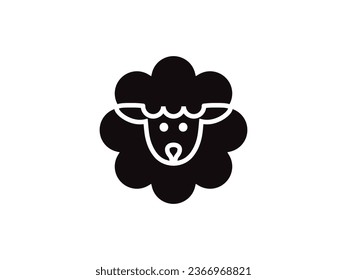 sheep logo icon design vector