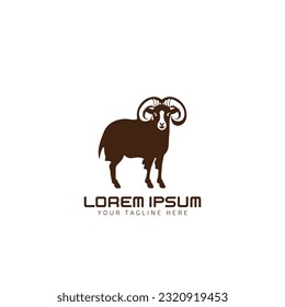 Sheep logo icon. Sheep silhouette isolated vector