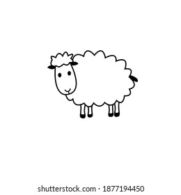 Sheep Logo Icon Template Funny Lambs Stock Vector (Royalty Free ...