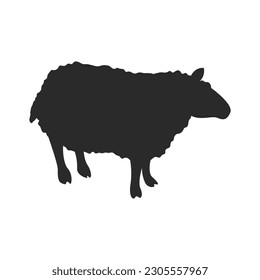 Sheep logo icon vector flat design template