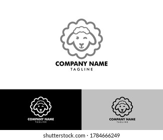 Sheep logo, Lamb vector design