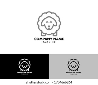 Sheep logo, Lamb vector design