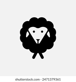 Sheep Logo, minimalist sheep logomark , sheep design logo template element, vector illustration