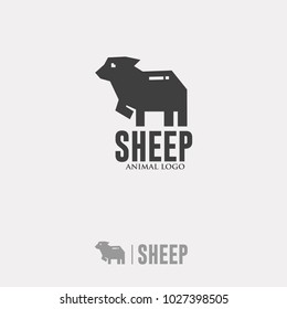 SHEEP LOGO. Silhouette Animal Icon