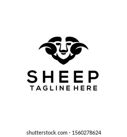 Sheep logo template vector. Abstract animal logo concept