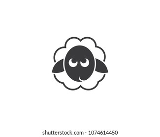 sheep logo vector icon template