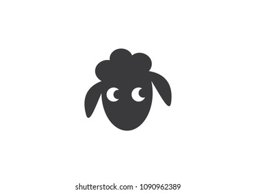 sheep logo vector icon template