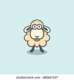 Sheep logo - vector illustration