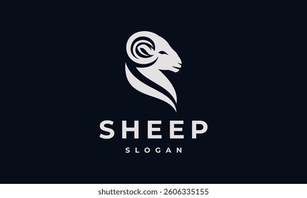 sheep logo vector illustration, goat logo template