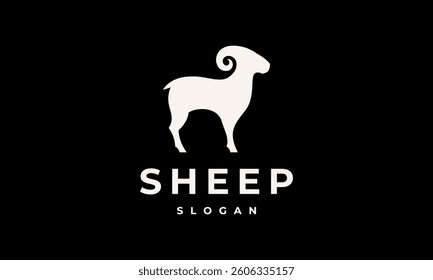 sheep logo vector illustration, goat logo template