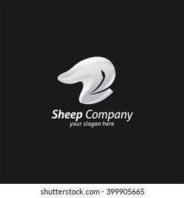 Sheep Logo vector Illustration. Good for business logo template. flat style Design