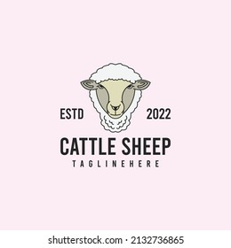 Sheep logo vector illustration template, suitable for farm industry, shop, and any related business