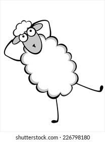 sheep looking at the sky