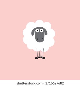 Sheep with lots of whool and quirky legs