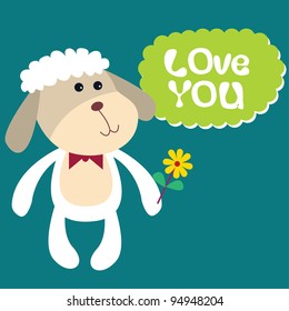 sheep with love message 2
