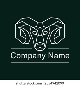 The sheep male icon, Logo, embodies the power, agility, and enduring spirit of the logo, line art Sheep head logo.