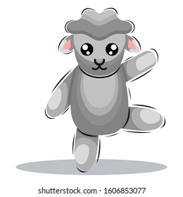 SHEEP MASCOT CARTOON DESIGN VECTOR