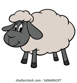 Sheep Mascot - A cartoon illustration of a cute Sheep Mascot.