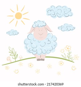 sheep in the meadow