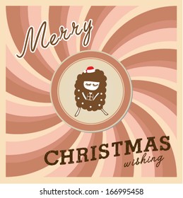 sheep merry Christmas poster template vector/illustration / background/ greeting card