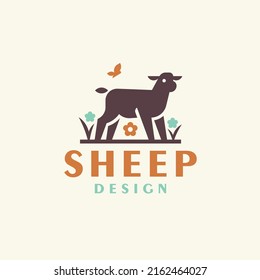 Sheep modern logo design icon vector.