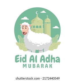 Happy Eid al Adha Concept (Schafe und Moschee)