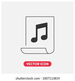 Sheep Music Vector Icon Illustration