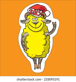 sheep. new year. vector illustration