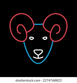 Sheep on black background icon. Farm animal vector illustration. Agriculture sign. Graph symbol for your web site design, logo, app, UI. EPS10.