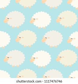 sheep on blue