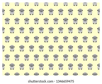 Sheep on a color background vector