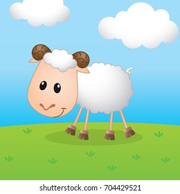 Sheep on the grass