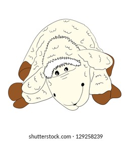 Sheep on a white background vector illustration