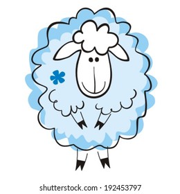 Sheep on a white background. Vector illustration 