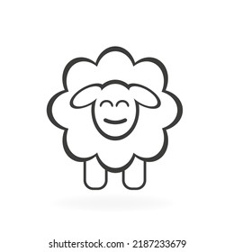 Sheep on a white background. Vector illustration