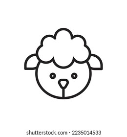 Sheep Outline Icon Vector Illustration