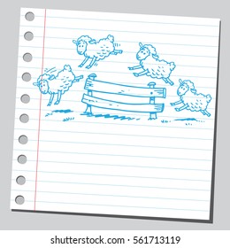 Sheep over fence